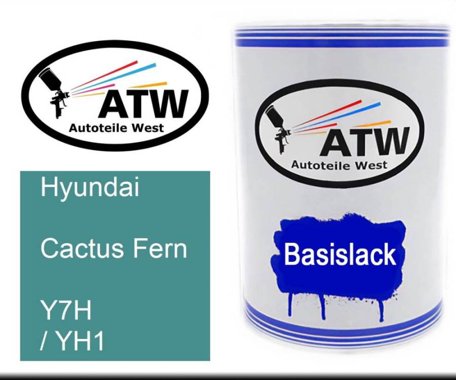 Hyundai, Cactus Fern, Y7H / YH1: 500ml Lackdose, von ATW Autoteile West.